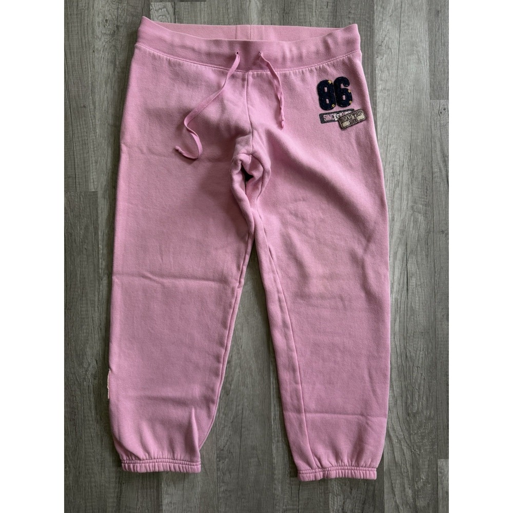 Victoria's Secret Women's 2007 Small Y2K PINK Sweatpants Pink Logo Joggers 86 - Picture 2 of 16